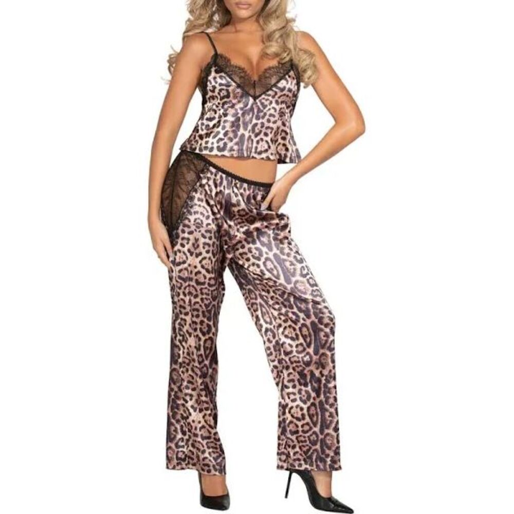 Seven till Midnight Leopard Print Cami & Pant Sleep Set Size 1X/2X (Z93)